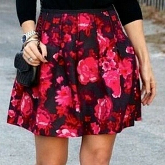 GAP Floral Inverted Pleats A-Line Mini Skirt 4 - Picture 12 of 12